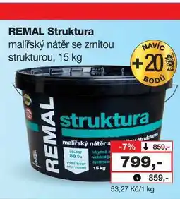 Barvy a laky drogerie REMAL Struktura malířský nátěr se zmitou strukturou nabídka
