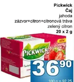 Jip Pickwick čaj jahoda zázvor+citron+citronová tráva zelený citron nabídka