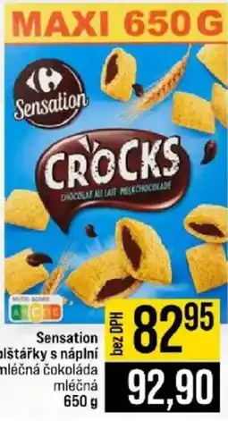 Jip Sensation Crocks cereální polštářky s náplní mléčná čokoláda nabídka