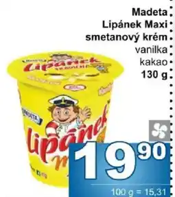 Jip Madeta lipánek maxi smetanový krém vanilka kakao nabídka