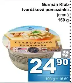 Jip Gurmán Klub tvarůžková pomazánka jemná nabídka