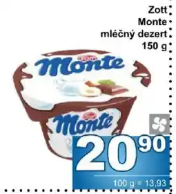 Jip Zott Monte mléčný dezert nabídka