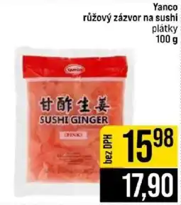Jip Yanco růžový zázvor na sushi plátky nabídka