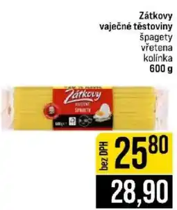 Jip Zátkovy vaječné těstoviny špagety vřetena kolínka nabídka