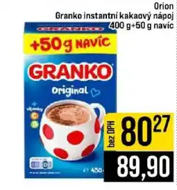 Jip Granko instantní kakaový nápoj nabídka