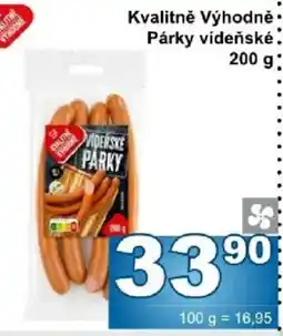 Jip Videšské párky nabídka