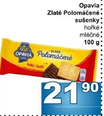 Opavia zlaté polomáčené sušenky hořké mléčné