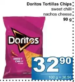 Jip Doritos Tortillas Chips sweet chilli nachos cheese nabídka