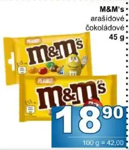 Jip M&M's arašidové čokoládové nabídka