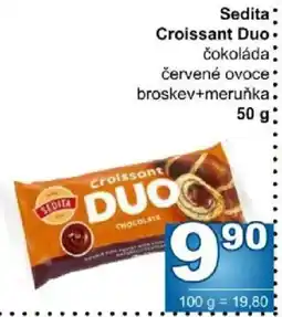 Jip Sedita croissant duo čokoláda červené ovoce broskev+meruňka nabídka