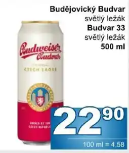 Jip Budějovický Budvar světlý ležák nabídka