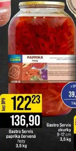 Jip Gastro Servis paprika červená řezy nabídka