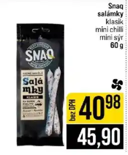 Jip Snaq salámky klasik mini chilli mini sýr nabídka