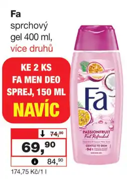 Barvy a laky drogerie Fa sprchový gel nabídka