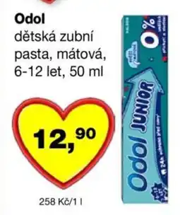 Barvy a laky drogerie Odol dětská zubní pasta mátová nabídka