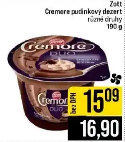 Jip Zott Cremore pudinkový dezert nabídka