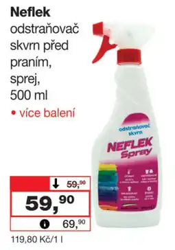 Barvy a laky drogerie Neflek odstraňovač skvrn před praním nabídka