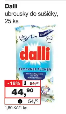 Barvy a laky drogerie Dalli ubrousky do sušičky nabídka