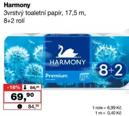 Barvy a laky drogerie Harmony 3vrstvý toaletní papír nabídka