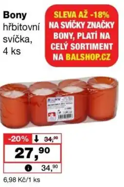 Barvy a laky drogerie Bony hřbitovní svíčka nabídka