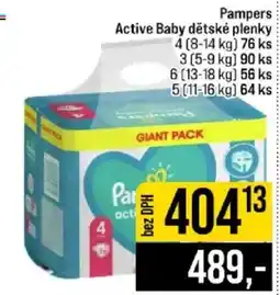 Jip Pampers Active Baby dětské plenky nabídka