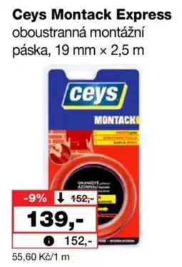 Barvy a laky drogerie Ceys oboustranná montážní páska nabídka