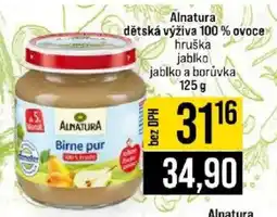 Jip Alnatura dětská výživa 100 % ovoce nabídka