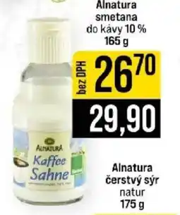 Jip Alnatura kaffee sahne nabídka