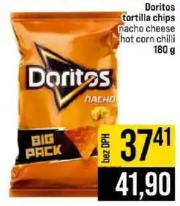 Jip Doritos tortilla chips nacho cheese hot corn chilli nabídka