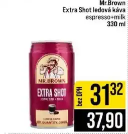 Jip Mr.Brown extra shot ledová káva espresso+milk nabídka