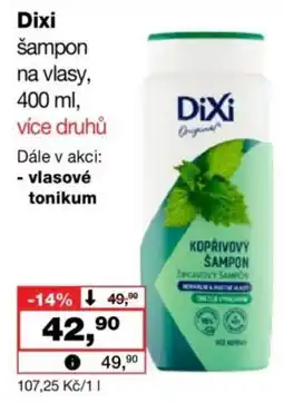 Barvy a laky drogerie Dixi kopřivový šampon nabídka