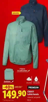 Lidl CRIVIT LEHKÁ BUNDA nabídka