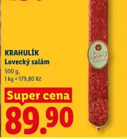 Lidl Krahulík Lovecký salám nabídka