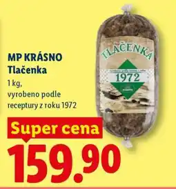 Lidl MP KRÁSNO Tlačenka nabídka