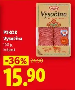 Lidl Pikok VYSOČINA nabídka