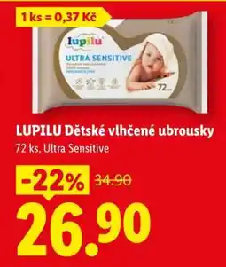 Lidl LUPILU DĚTSKÉ VLHČENÉ UBROUSKY nabídka