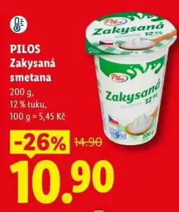 Lidl Pilos ZAKYSANÁ SMETANA nabídka