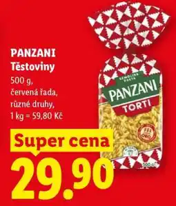 Lidl Panzani Těstoviny nabídka