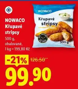 Lidl NOWACO Křupavé stripsy nabídka
