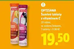 Lidl OPTISANA Šumivé tablety s vitaminem C nabídka