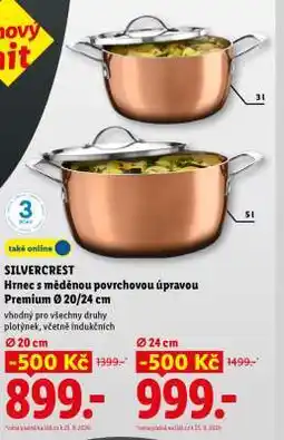 Lidl SILVERCREST Hrnec s měděnou povrchovou úpravou Premium Ø 20 cm nabídka