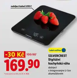 Lidl SILVERCREST DIGITÁLNÍ KUCHYŇSKÁ VÁHA nabídka