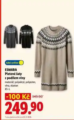 Lidl esmara Pletené šaty s podílem vlny nabídka