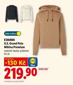 Lidl ESMARA U.S. Grand Polo Mikina Premium nabídka