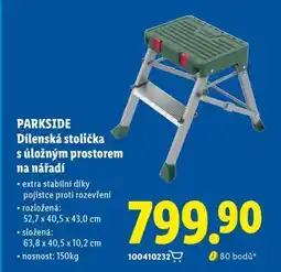 Lidl PARKSIDE Dílenská stolička s úložným prostorem na nářadí nabídka