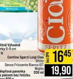 Jip Cantine Sgarzi Luigi Ciao Sfritz Secco Frizzante Bianco IGT Mojito Vepřová panenka nabídka