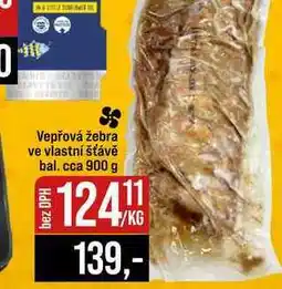 Jip Vepřová žebra ve vlastní šťávě bal. cca nabídka