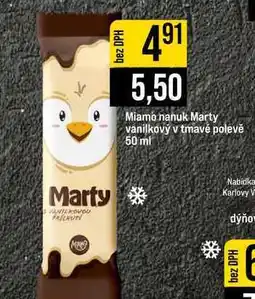 Jip Miamo nanuk Marty vanilkový v tmavé polevě nabídka