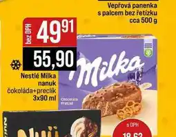 Jip Nestlé Milka nanuk čokoláda+preclik 3x90 ml nabídka