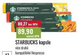 Ratio STARBUCKS kapsle nabídka